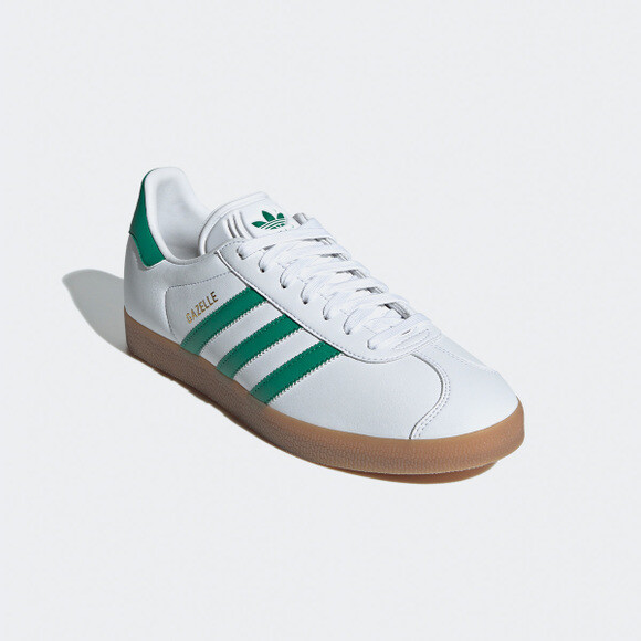 New Adidas Gazelle Leather Shoes - White/ Green (IH2216) | eBay