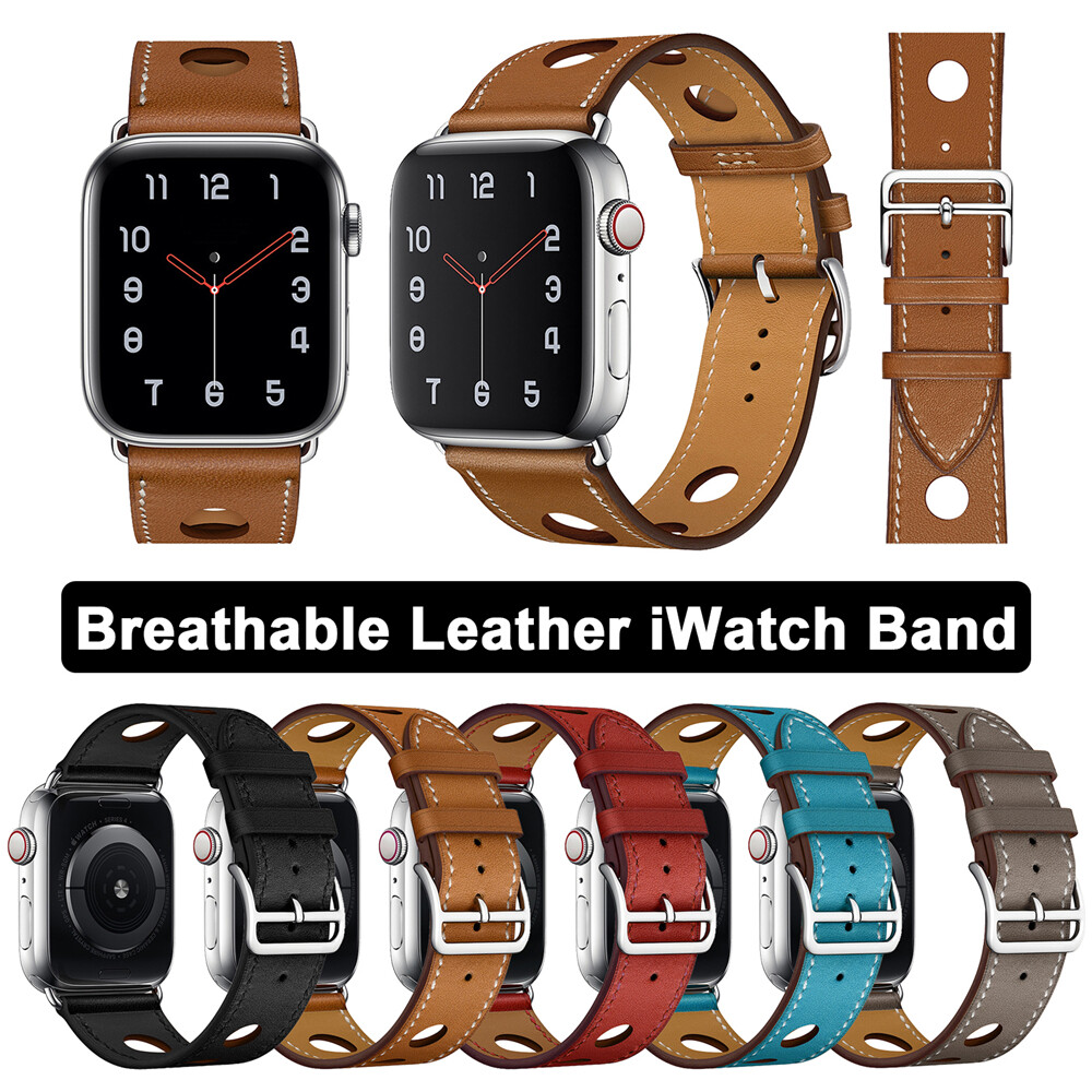 Pink Walmart Lnkoo Apple Watch Band Breathable Leather Band For