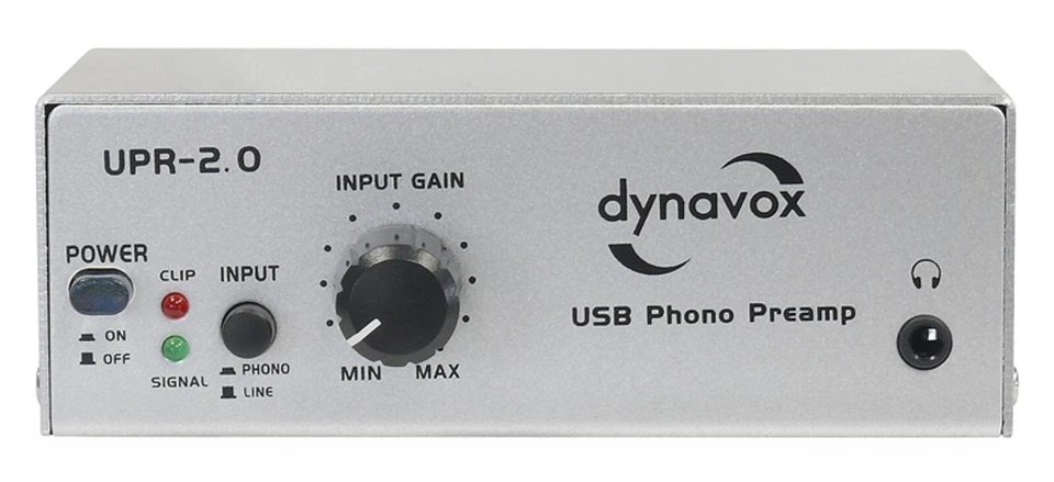 Dynavox -UPR 2.0- Phono-Vorverstärker - Silber - Pre-Amp - Entzerrer - USB - Bild 3 von 4