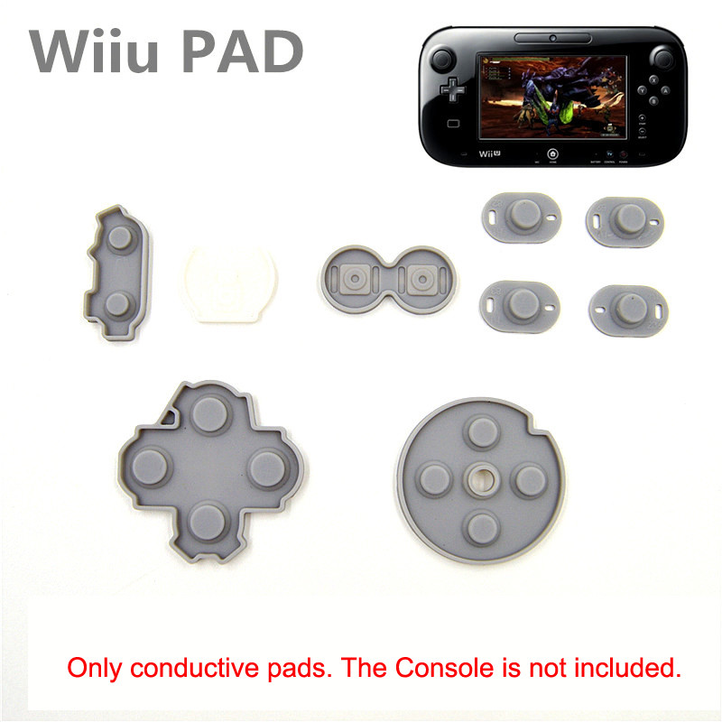 Rubber Conductive Contact Button D-Pad Pads For For Wii U PAD