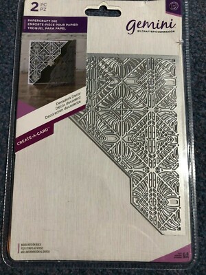 CRAFTERS COMPANION GEMINI CREATE A CARD METALL STANZE DEKADENT DEKOR NEU