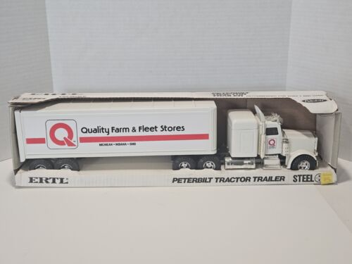 Vtg Ertl Peterbilt Quality Farm & Fleet Stores Tractor Trailer 1/25 w/ Box #9958
