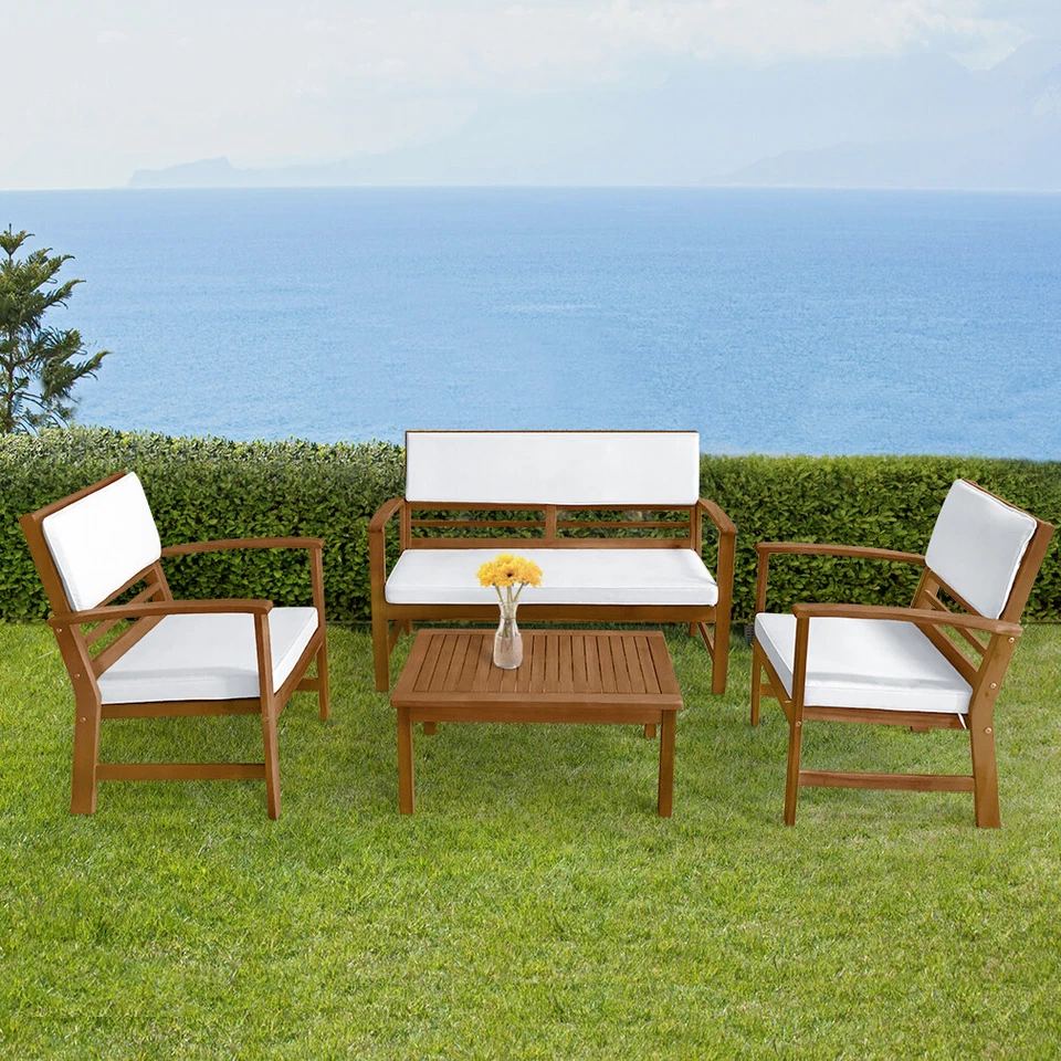 Patio Conversation Set Patio Furniture Patio Sofa Set Outdoor Chat Set 4-Piece - Image 2 of 4