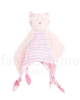 Inwolino Inware Schnuffeltuch Katze pink Schmusetuch gestreift Kuscheltuch
