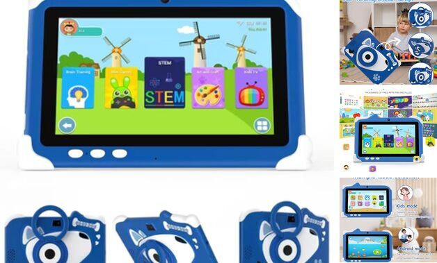 Kids Tablet for Boys and Girls, 7 Inch Toddler Tablet 4GB + 32GB Android Blue