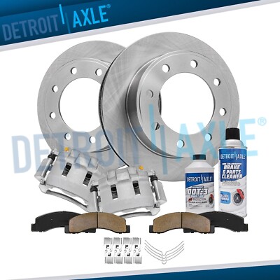 331mm Front Disc Rotors + Calipers and Brake Pads for 1999-2004 F-350 Super Duty