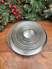 Round Stainless Steel Cookie Biscuit Cutters Set In Storage Tin Assorted Sizes