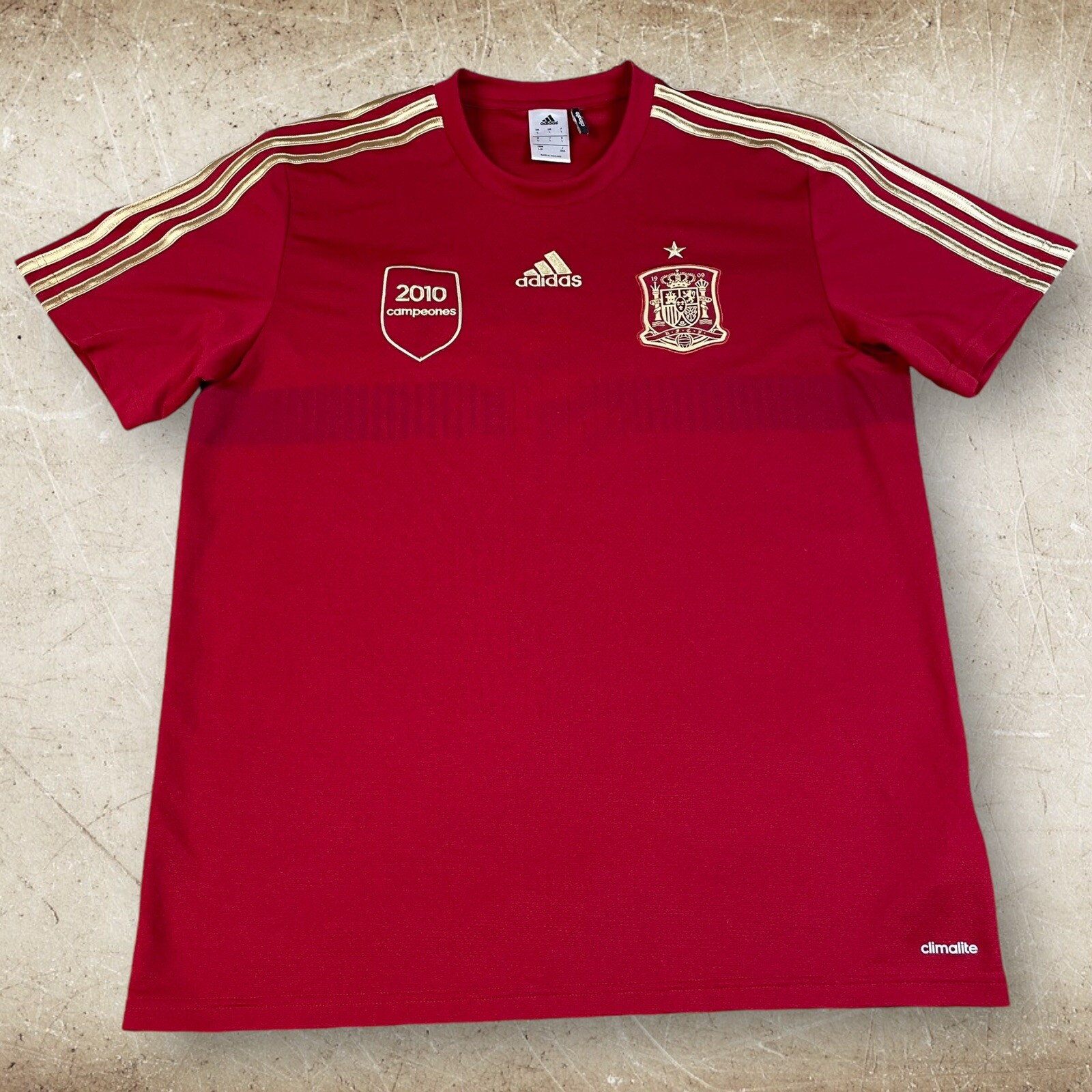 Adidas ESPAÑA ESPAÑA FEF Fútbol Fútbol ClimaLite Réplica Casa Camiseta Hombres L G85232