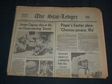 1986 MARCH 31 THE STAR-LEDGER NEWSPAPER - JAMES CAGNEY DIES AT 86 - NP 3526