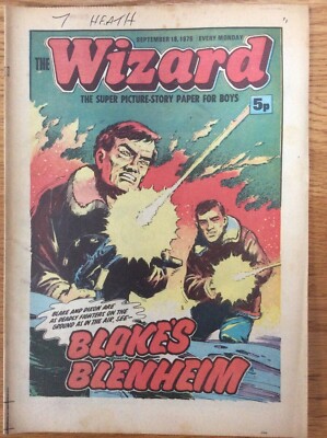 The Wizard 18/9/76 Blake s Blenheim, Huck McFee, DC Thompson UK Comic 