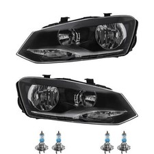 Scheinwerfer Set chrom inkl. OSRAM Lampen H7 für VW Polo 6R 6C 6R_ 6R1 6C1