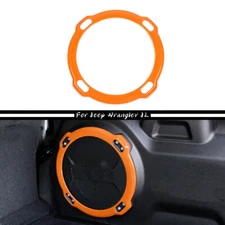 Orange Rear Trunk Speaker Cover Trim Decor Ring For Jeep Wrangler JL Rubicon 18+