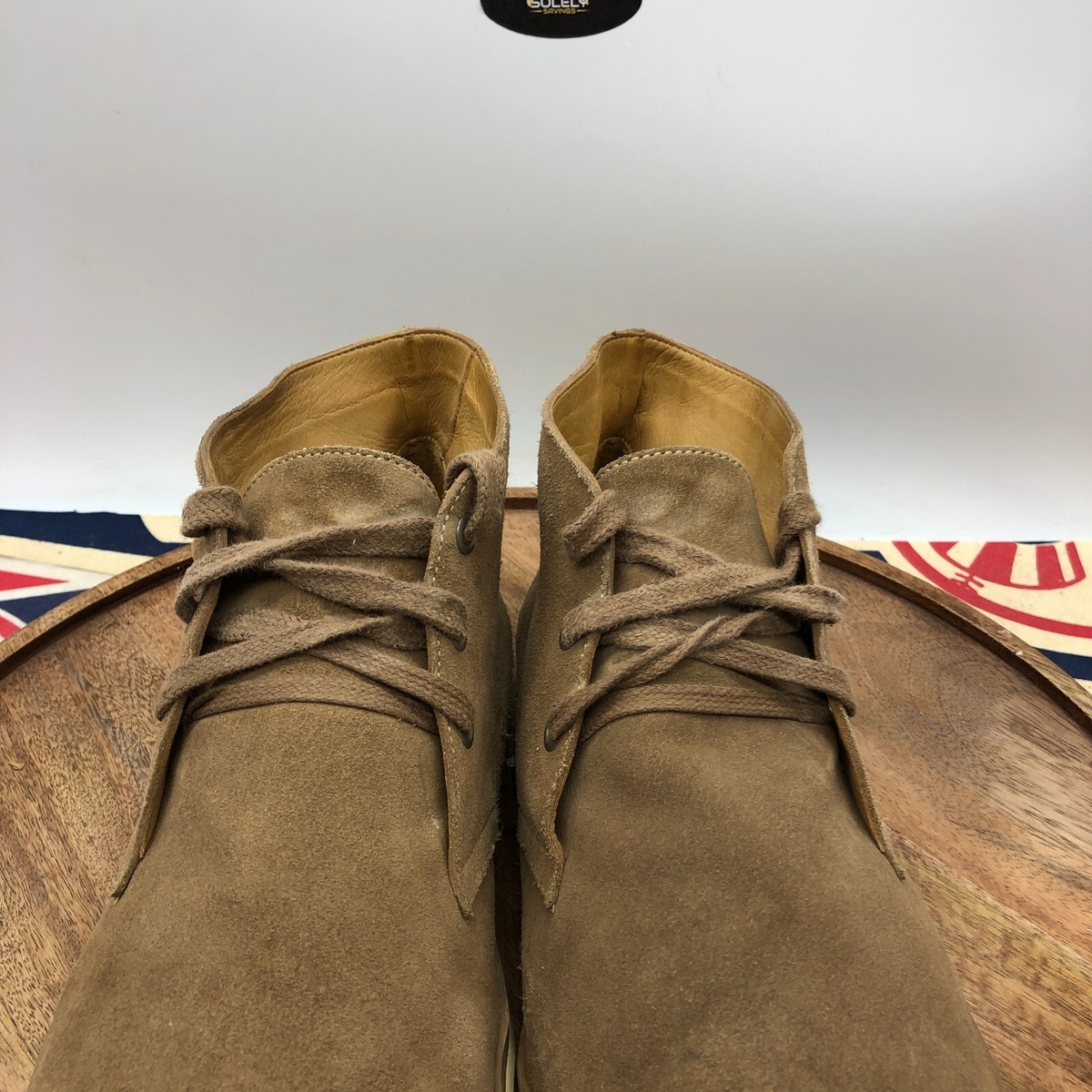 Peter Millar Heritage Suede Chukka Boots Mens Size 10 M Beige Tan Brazil MS19F12 Peter Millar Mens Chukka Ankle Boot Suede Leather Brown Tan  main image 3
