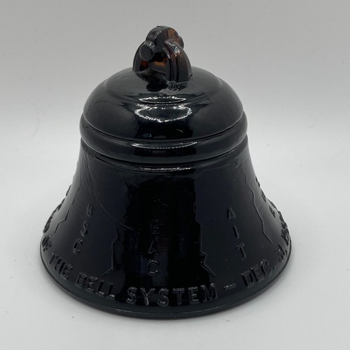 Breakup of the Bell System Telephone Glass Paperweight Dark Amber Commemorative - Picture 2 of 4