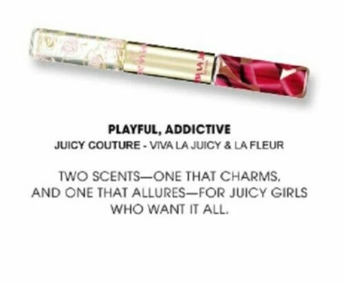 VIVA LA JUICY LA FLEUR & VIVA LA JUICY 2 X .17oz/5ml ROLLERBALL DUO ~ NEW Foto 3 de 4