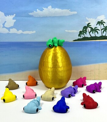 12pcs 3D Printed Baby Shark, Articulated Hammerhead Shark Fidget Toy, Sea  Animal