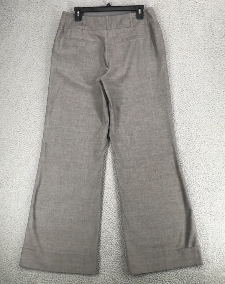 Pantalones de vestir Worthington calce moderno talla 10 tiro medio sueltos pierna recta puños gris Foto 4 de 4