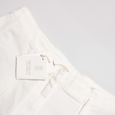 Brunello Cucinelli NWD The Straight Leg Mid Rise Jeans Size 8 US In Solid White
