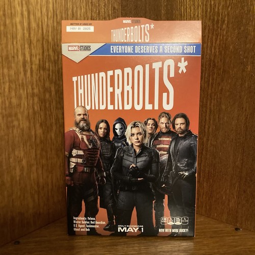 Marvel Thunderbolts Card Cereal Box Hero Movie Promo Item UK May 1st Collectible - Imagen 8 de 10
