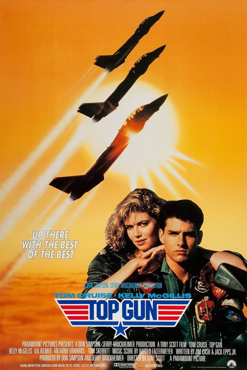 1986 Top Gun Movie Poster 11X17 Tom Cruise Val Kilmer Maverick Ice
