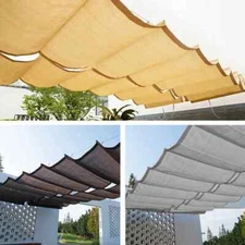 Pavilion Telescopic Wave Sun Shade Net Canopy Shading Sails Cloth Sunshade Nets