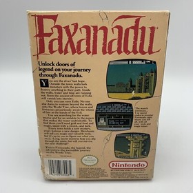 Faxanadu Nintendo Entertainment System 1989 Complete CIB Tested Fantasy RPG NES