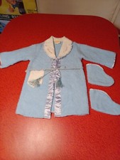 RARE True Mid-century 1940s 1950s Beacon Blanket Robe Set Booties Child Toddler