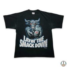 Vintage 1998 WWF The Rock T Shirt Mens XL Bla...