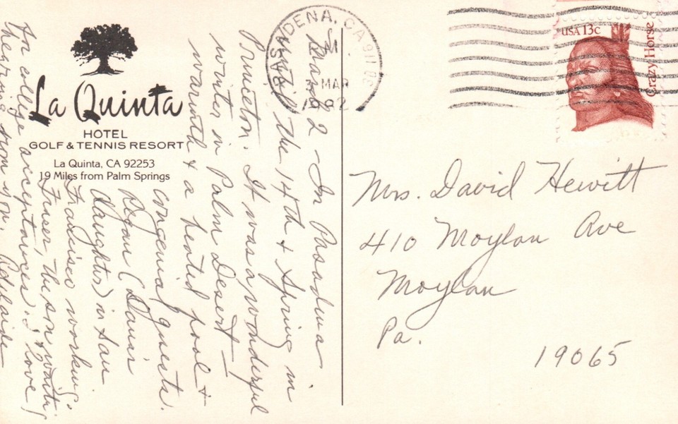 Postcard CA La Quinta Hotel Golf & Tennis Resort 1982 Chrome Vintage PC