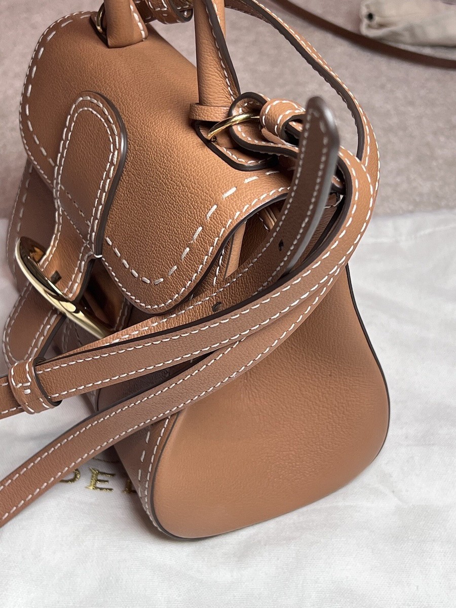 ★Delvaux★Brillant Mini Surpique in Rodeo Calf レザーバッグ 100% Authentic DELVAUX Brillant Mini Surpiquéin Rodeo Calf