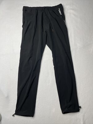 Hollister black long pants men's sz 30 small skinny jogger draw sting