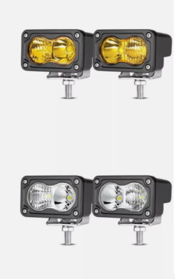 2.6''  LED Light Cube Pods Spot Flood Driving Fog Lamp Off-Road For TruckJeep UTV
