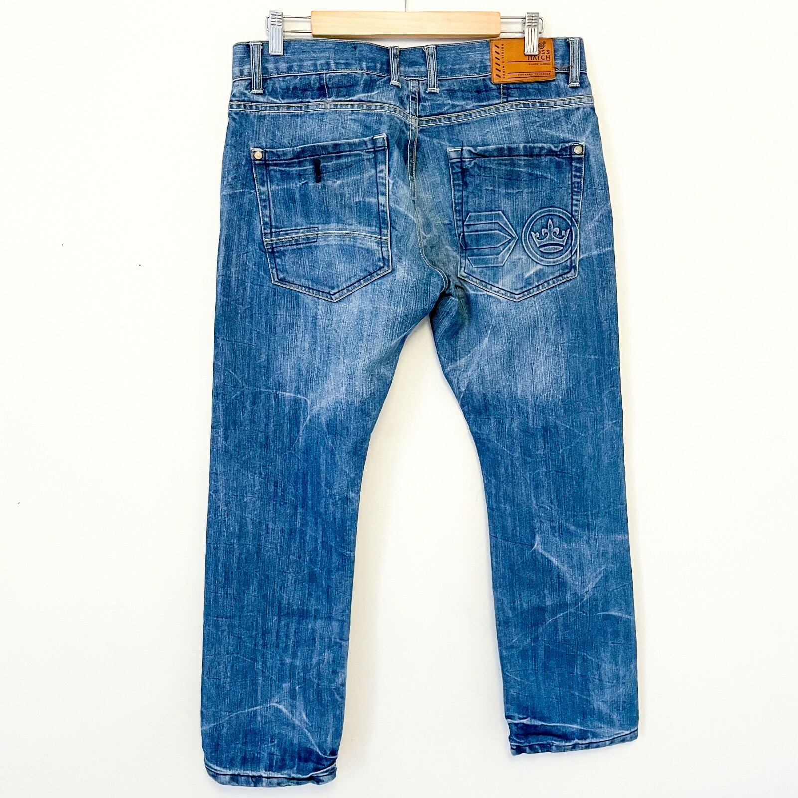 Купить Herren Crosshatch Blau Straight 