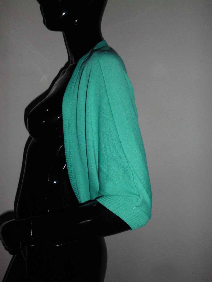 GILET BOLERO FILLE H M MANCHE COURTE COULEUR VERT CORAIL T 158 164