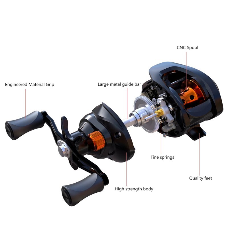 TELESCOPIC BAIT CASTING ROD AND REEL COMBO SET CARBON FIBER FISHING ROD