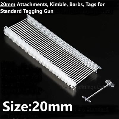 20mm Standard GUN GENUINE TAGGING STRONG BARBS ATTACHMENTS TAG PINS FOR KIMBLE
