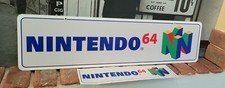 Nintendo 64 Aluminum sign  6" x 24"  with free decal.