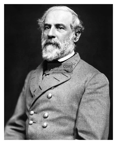 ROBERT E. LEE CONFEDERATE CIVIL WAR GENERAL IN UNIFORM PORTRAIT 8X10 B&W PHOTO