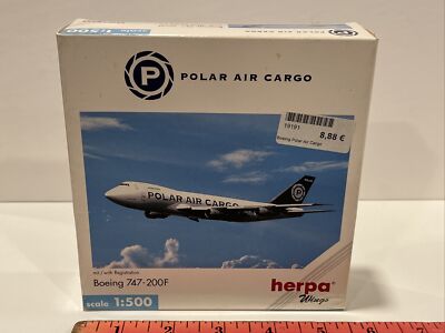 1:500 Herpa Polar Air Cargo Airlines Boeing 747 200 Scale Model Toy Airliner
