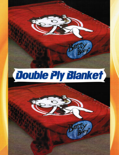 Couverture réversible double plis Betty Boop - Photo 1 sur 1