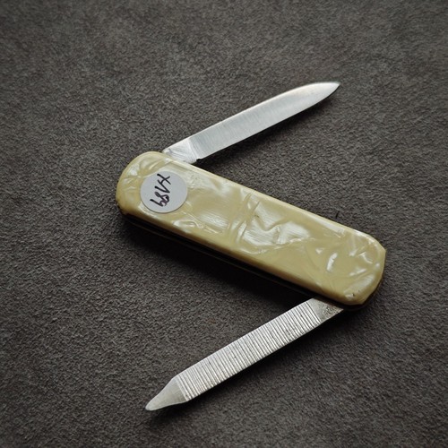 Kleines Altes Taschenmesser Vintage Perlmutt Optik Inox Rostfrei Hirsch Reh Jagd - Bild 5 von 6