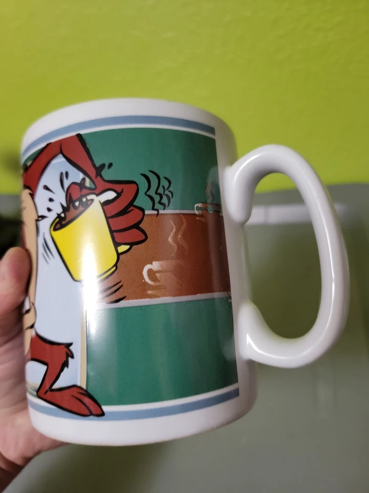 Vintage 1995 Warner Bros Taz Tasmanian Devil Looney Java Works Kaffeebecher groß - Bild 3 von 4