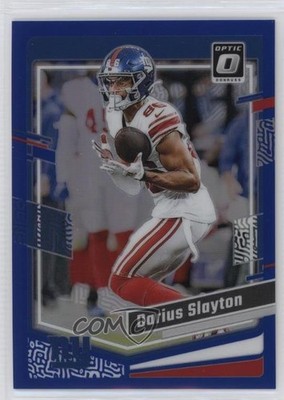 2023 Panini Donruss Optic Blue Prizm 182/199 Darius Slayton #142 15ej