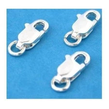 3 Sterling Silver Lobster Clasps 10mm x 4mm