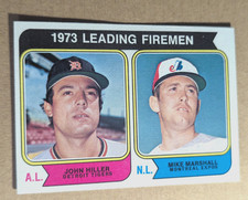 Sharp 1974 Topps #208 1973 MLB Leading Firemen (Hiller/Marshall) Card-EX+/NM