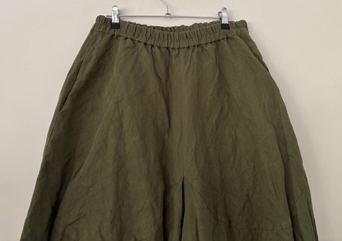 Alpha 60 Ladies Pants Size S Small Khaki Green Structured Extra Wide Leg Crop - Picture 4 of 15