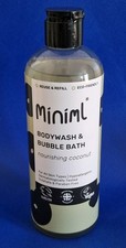 Miniml Body Wash and Bubble Bath Moisturising Coconut Skin - 500ml NEW.