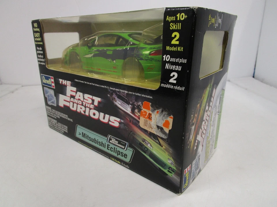 REVELL 1/25 FAST AND FURIOUS GREEN MITSUBISHI ECLIPSE DIECAST KIT NEW *READ* - Image 3 of 4
