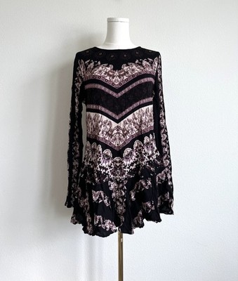Free People Boho Tunic Top / Mini Dress - Mixed Print Open Back - Size M | eBay Free People Boho Tunic Top / Mini Dress - Mixed Print Open Back - Size M | eBay