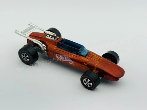 Hot Wheels Redline INDY EAGLE Orange BLACK BASE HK Black Interior Very Nice !!!